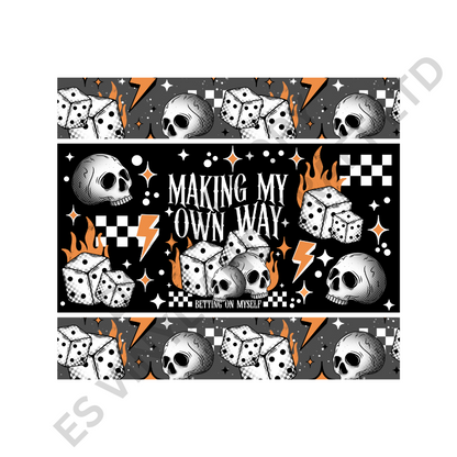 Betting on Myself (Black) - Full 20oz Tumbler Sublimation Ready To Print image 1