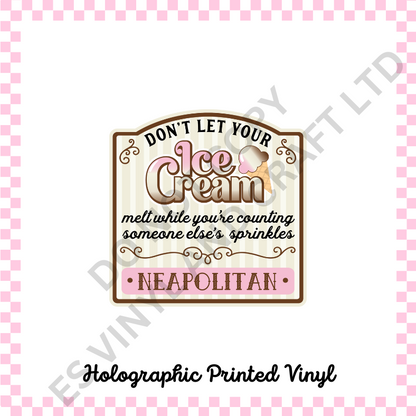 Ice Cream and Donut Labels - Teckwrap Holographic Printed Vinyl image 8