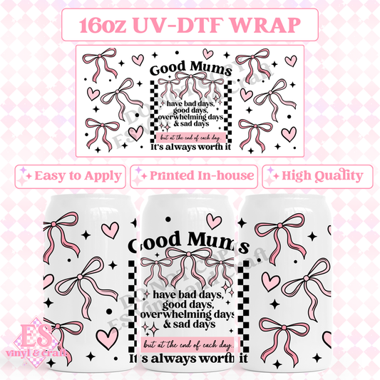 Good Mums - 16oz Beer Can / Libbey UV-DTF Transfer image 0