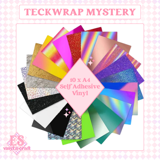 Teckwrap Mystery Self Adhesive Sheet Bundle x 10 A4 Sheets image 0