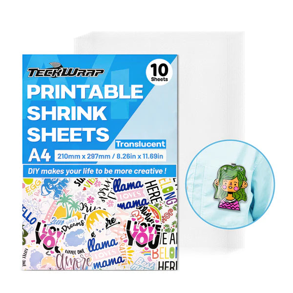 Teckwrap Printable Shrink Sheets - Translucent (Pens or Inkjet Printer) image 0