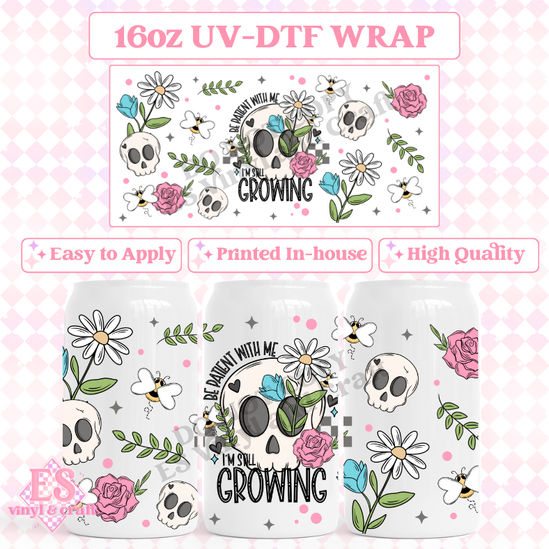 Still Growing - 16oz Beer Can / Libbey UV-DTF Transfer image 0