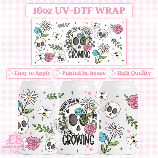 Still Growing - 16oz Beer Can / Libbey UV-DTF Transfer image 0