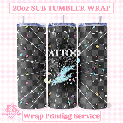 Tattoo Addict - Full 20oz Tumbler Sublimation Print image 0