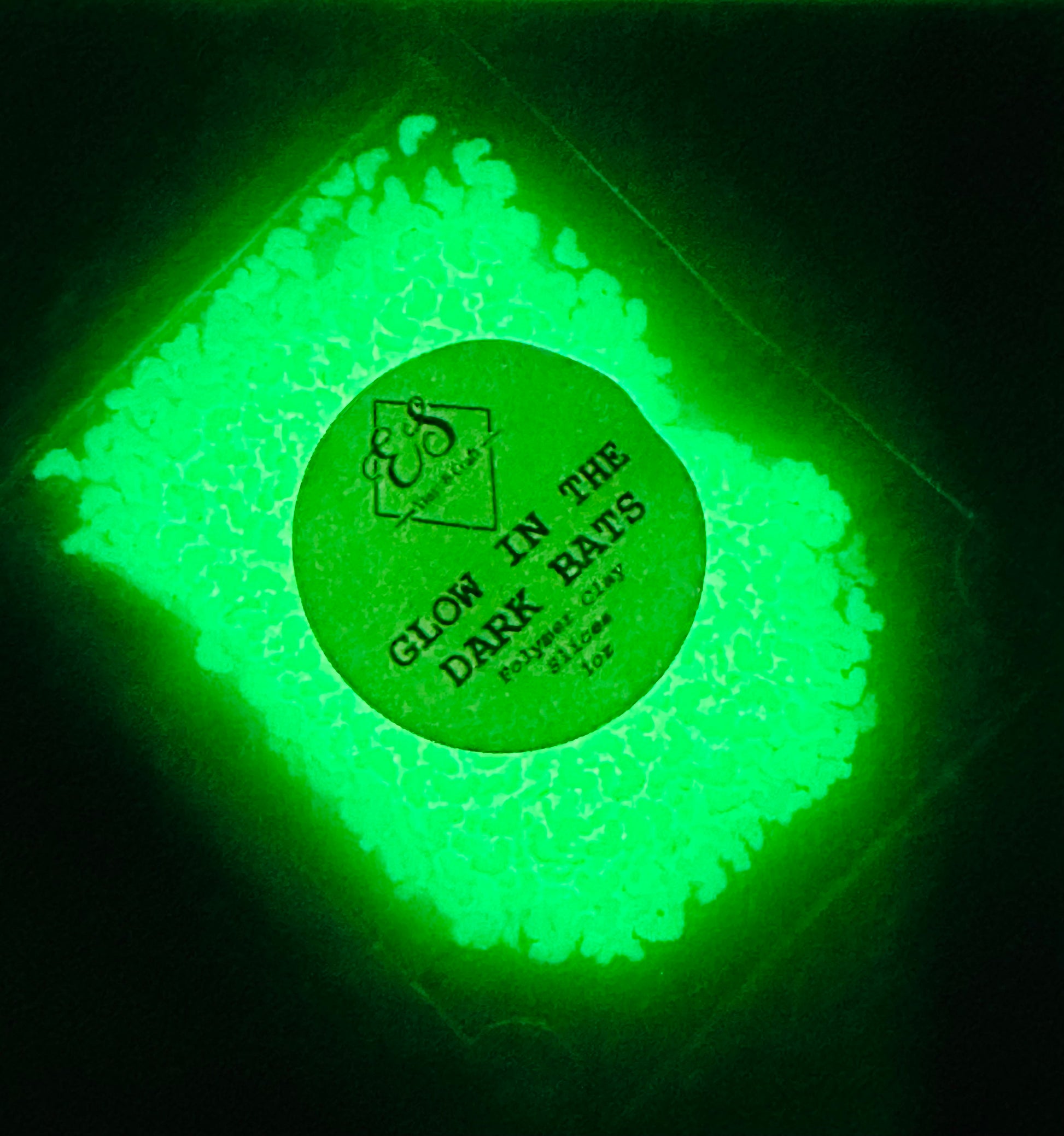 Glow in the Dark Bats - Polymer Clay Slices image 1