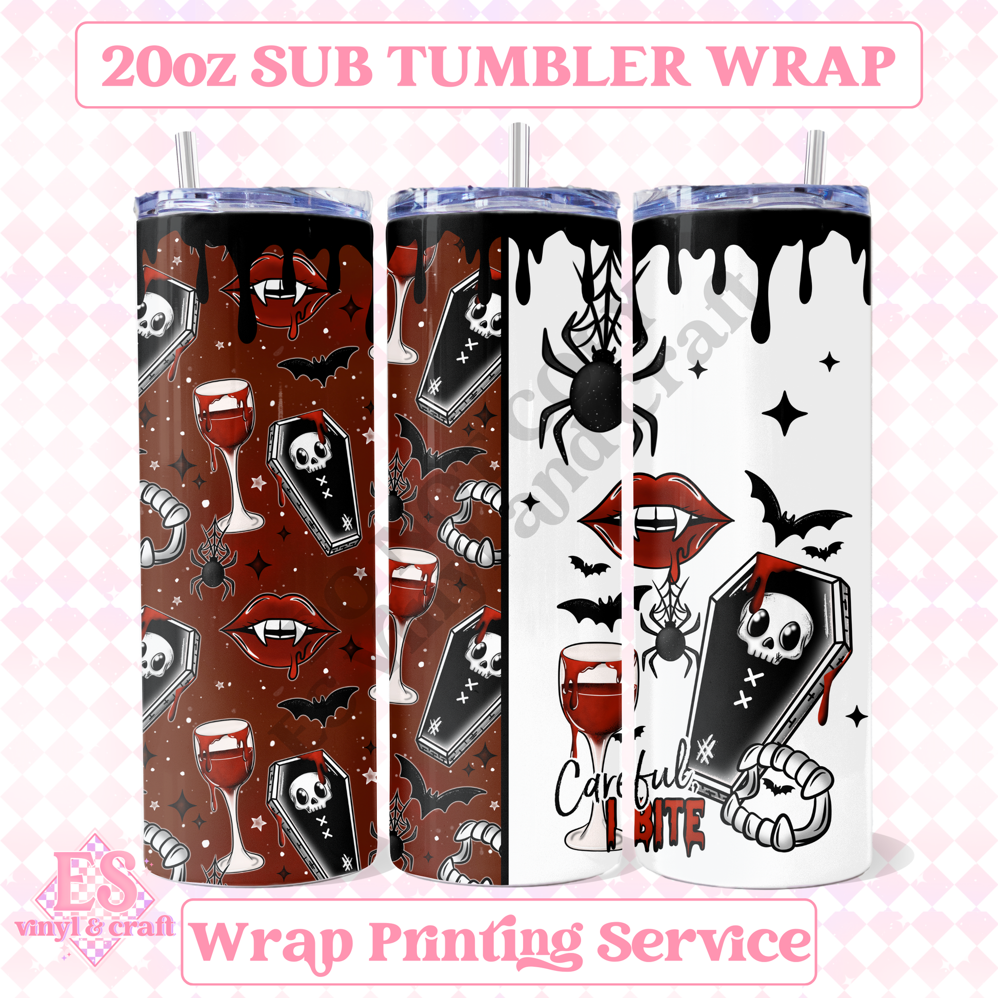 Careful I Bite - Full 20oz Tumbler Sublimation Print image 0