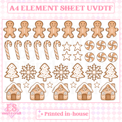 Gingerbread House - UVDTF (A4 Sheet) 210mm x 300mm image 0