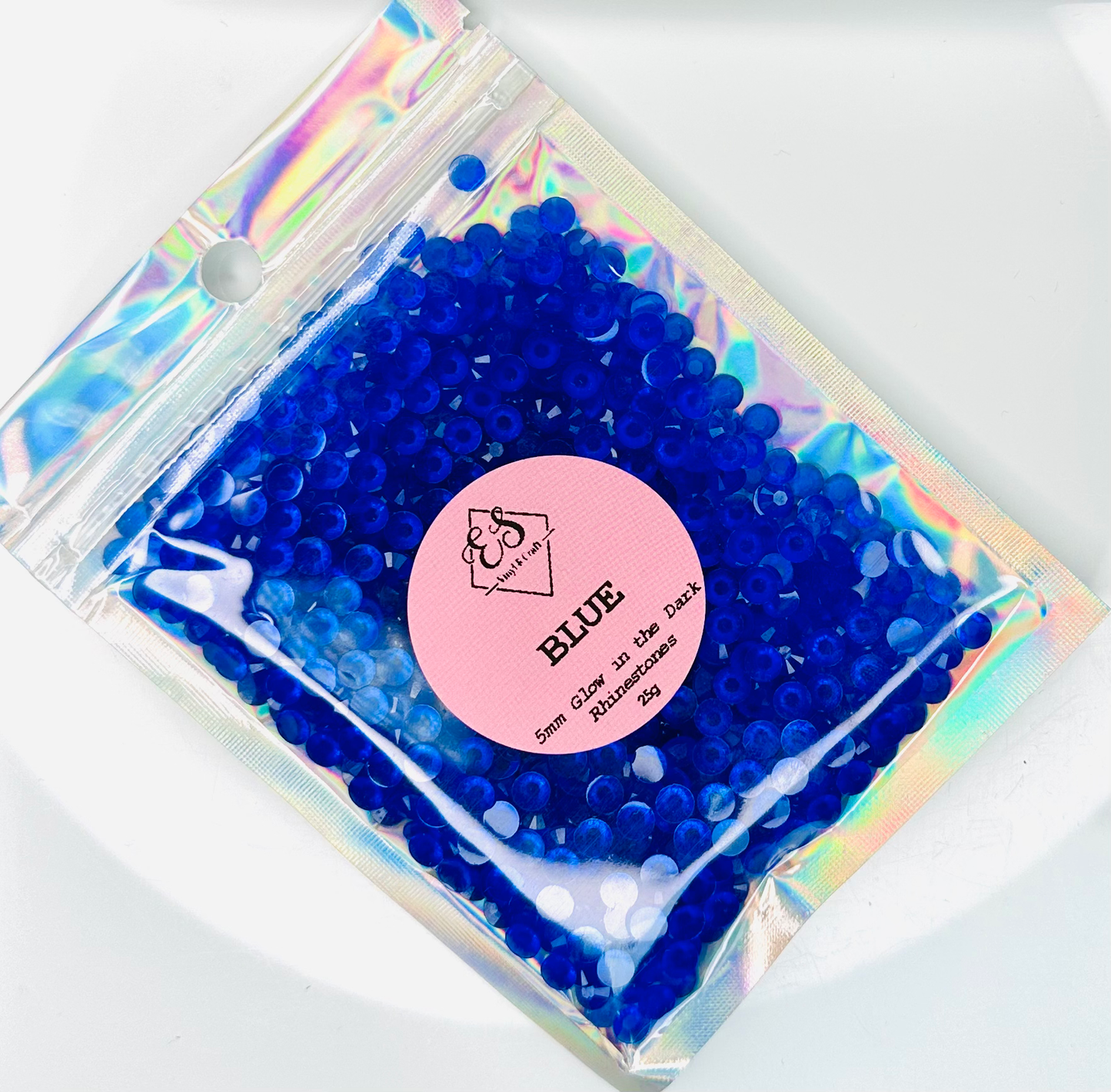 Blue - Glow in the Dark Resin Rhinestones (3mm, 4mm & 5mm) image 2