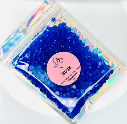 Blue - Glow in the Dark Resin Rhinestones (3mm, 4mm & 5mm) image 2