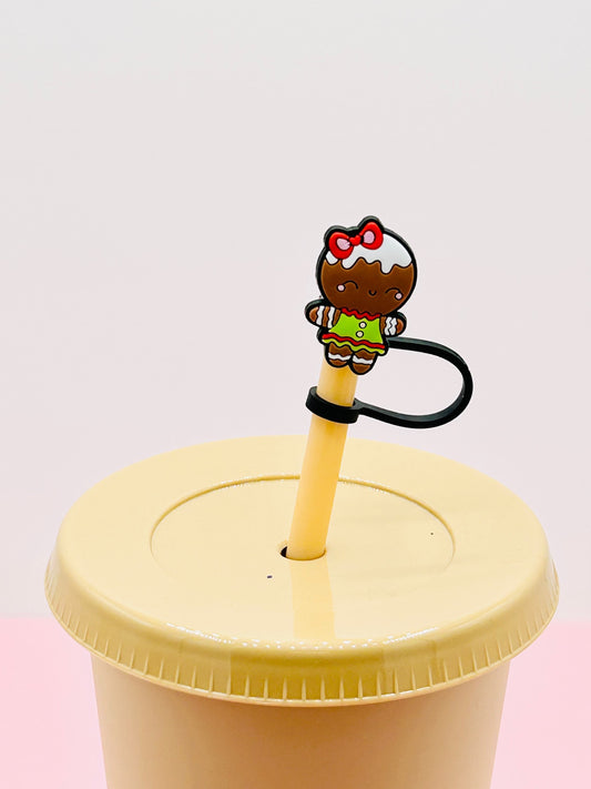 Straw Topper - Gingerbread Lady image 0