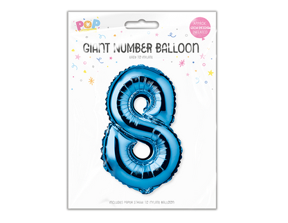 Blue Foil Number Balloon 65cm image 8