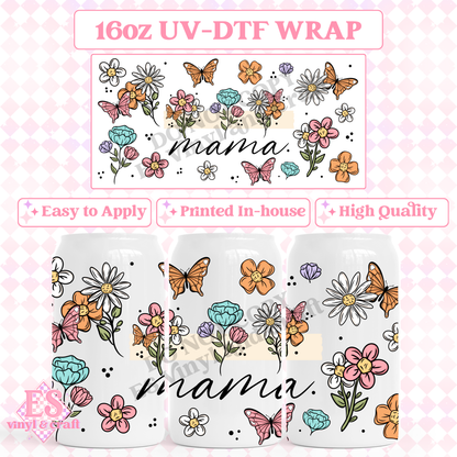 Mum, Mama or Mini - 16oz Beer Can / Libbey UV-DTF Transfer image 1