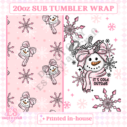 Baby It's Cold Outside - Full 20oz Tumbler Sublimation Print image 1