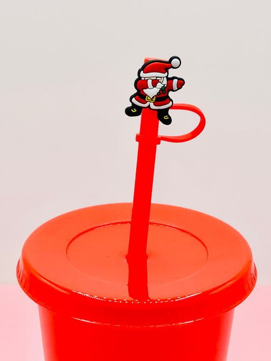 Straw Topper - Santa Dab image 0