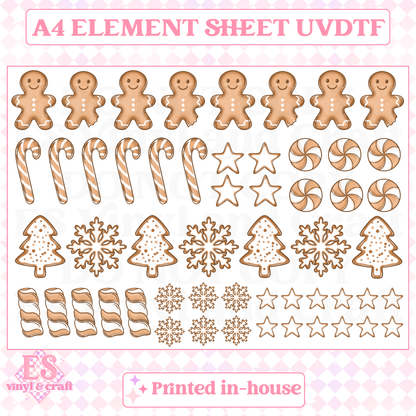 Gingerbread Treats - UVDTF (A4 Sheet) 210mm x 300mm image 0