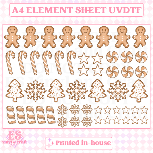Gingerbread Treats - UVDTF (A4 Sheet) 210mm x 300mm image 0