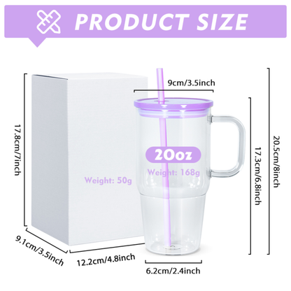 20oz Reusable Travel Ice Coffee Water Bottle Tumblers image 9