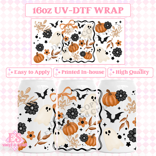 Autumn Frame - 16oz Beer Can / Libbey UV-DTF Transfer image 0