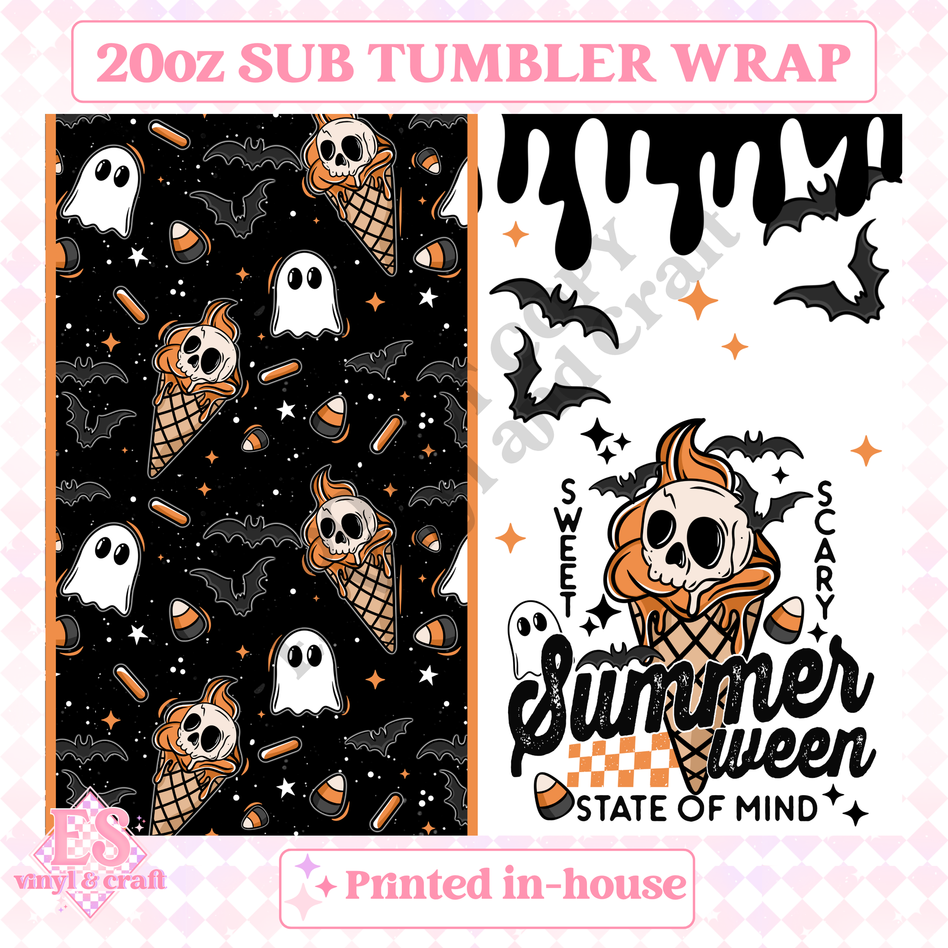 Summerween - Full 20oz Tumbler Sublimation Print image 1