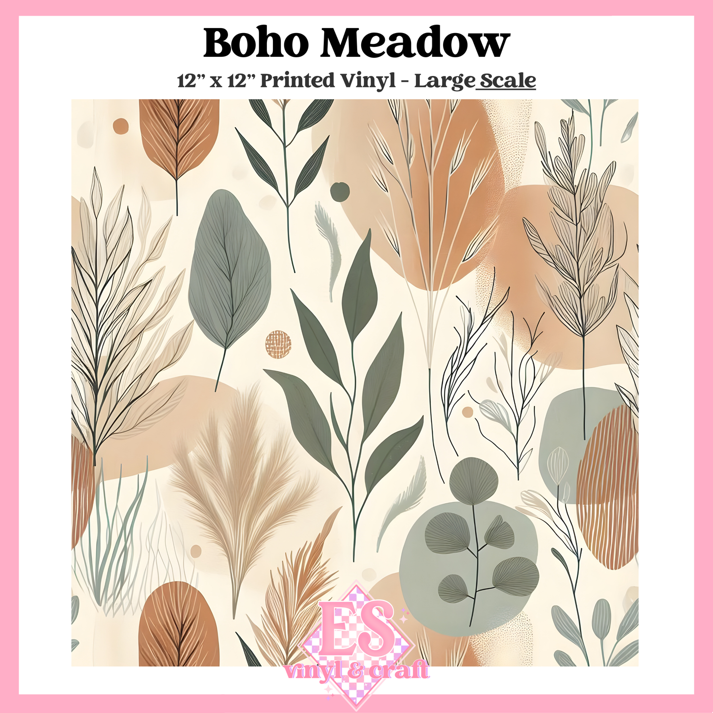 Boho Meadow - Small or Large Scale Options - 12" x 12" Sheet image 2