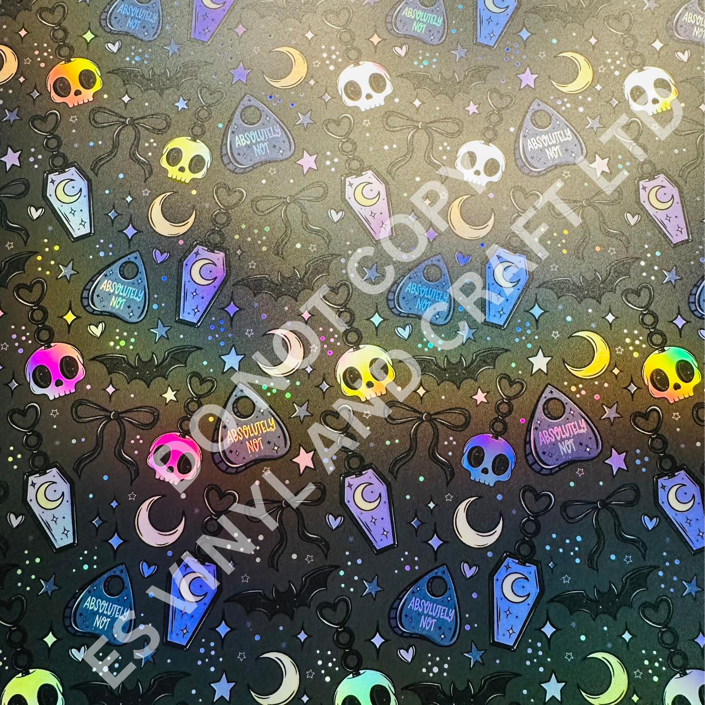 Absolutely Not - Holographic or Normal Printed Vinyl (A4 or 12" x 12" Sheet) image 1