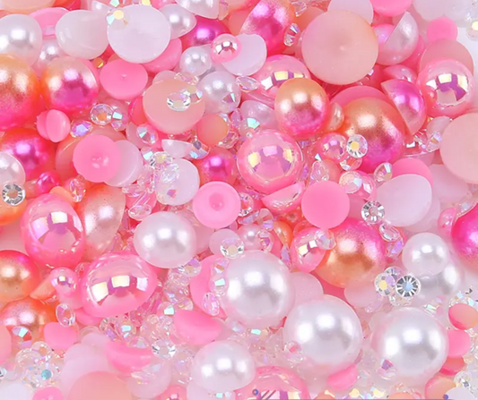 Pretty in Pink - Pearl & Rhinestone Mix image 0