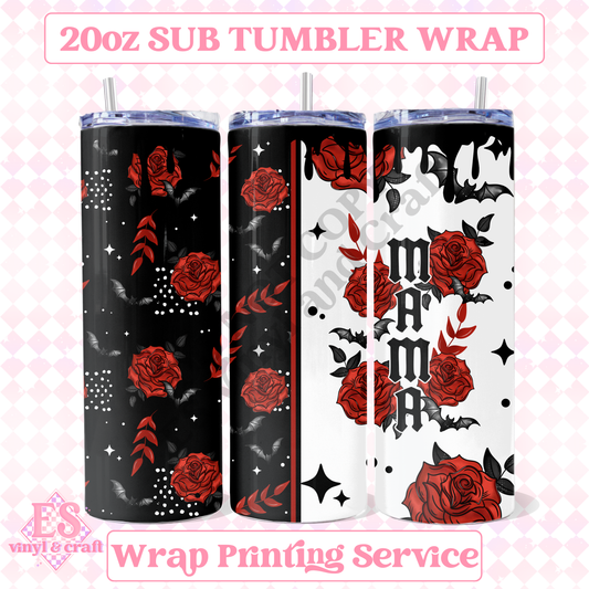 Mama Roses - Full 20oz Tumbler Sublimation Print image 0