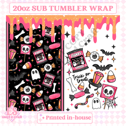 Trick or Treat - Full 20oz Tumbler Sublimation Print image 1