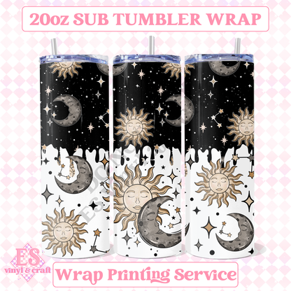 Sun and Moon - Full 20oz Tumbler Sublimation Print image 0