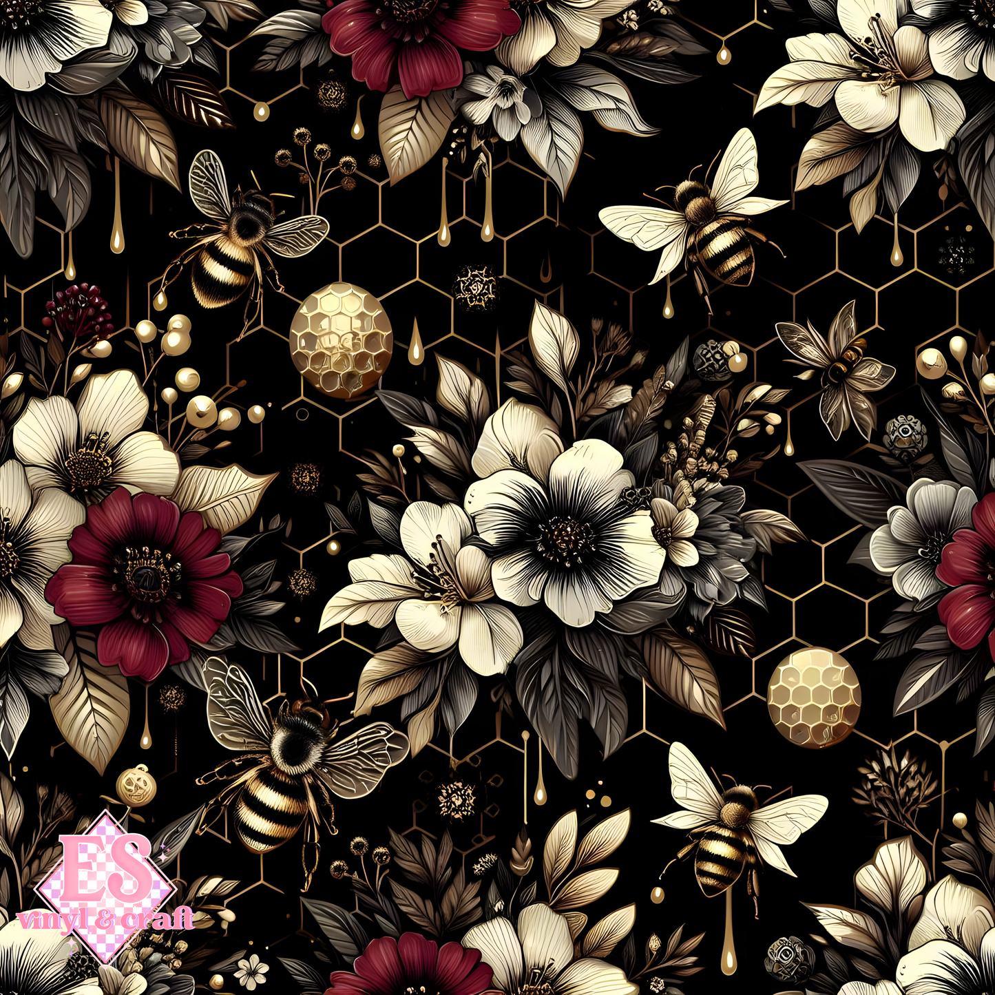 Nocturnal Honey Garden Collection - Section 1 - 12" x 12" Sheet image 2