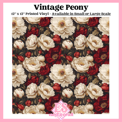 Vintage Peony - Small or Large Scale Options - 12" x 12" Sheet image 0