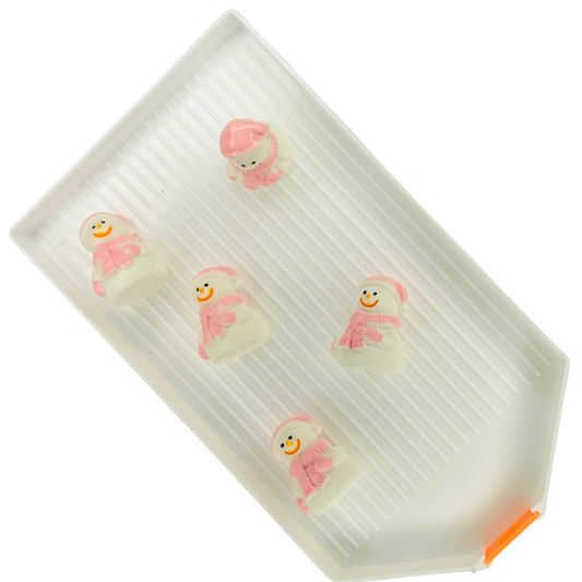 Pink Snowmen 3D (Pack of 5) image 0