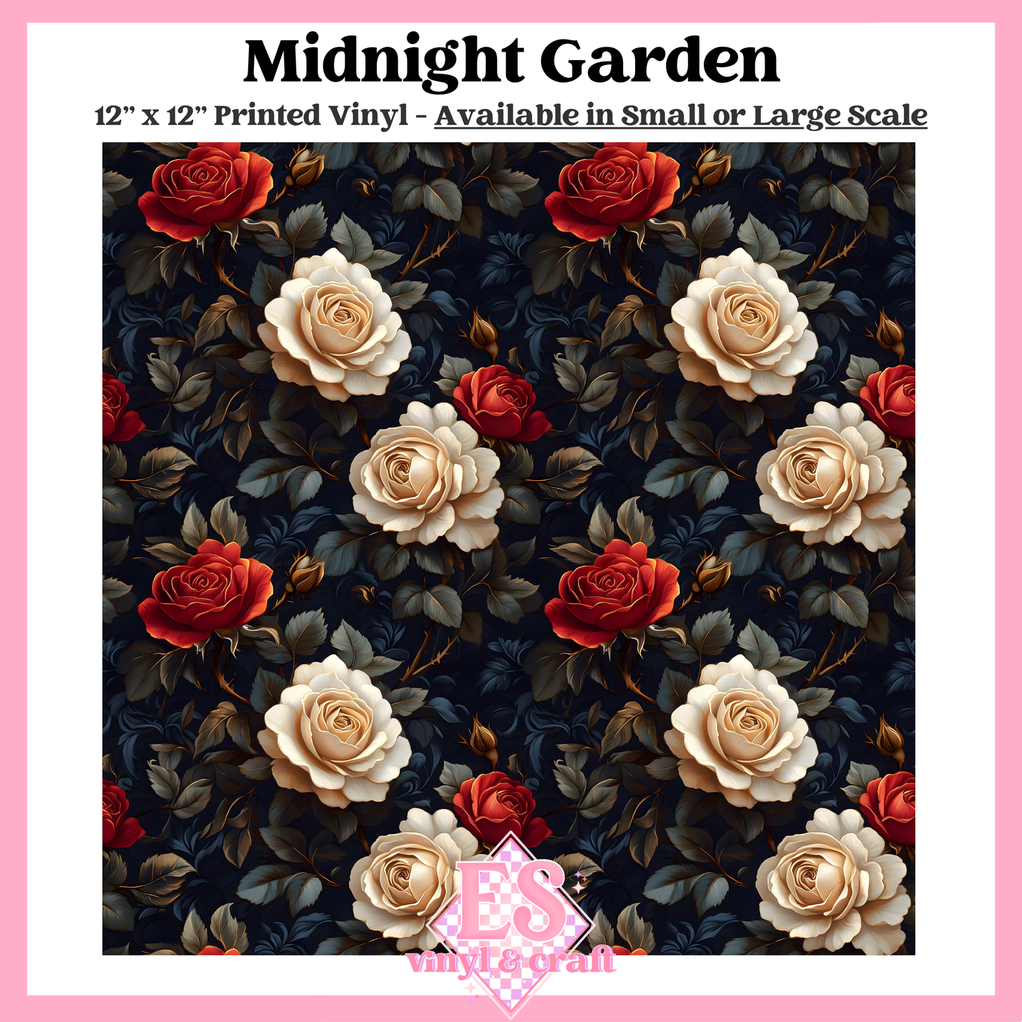 Midnight Garden - Small or Large Scale Options - 12" x 12" Sheet image 0