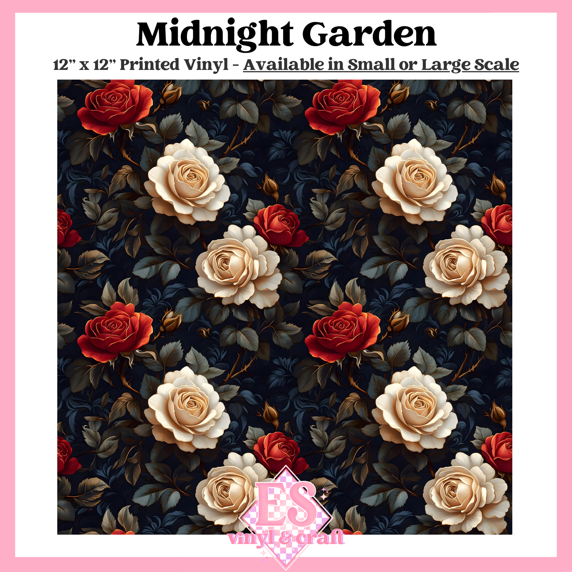 Midnight Garden - Small or Large Scale Options - 12" x 12" Sheet image 0