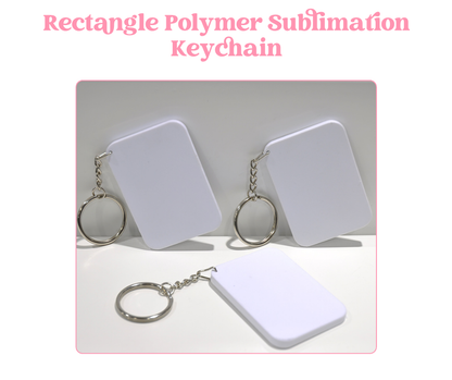 Polymer Rectangle Sublimation Keychain image 2