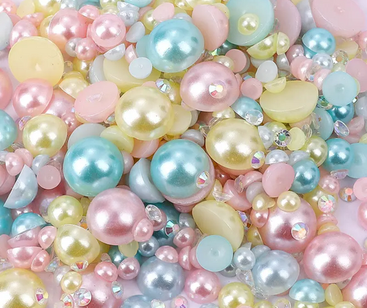 Pastel Confetti - Pearl & Rhinestone Mix image 0