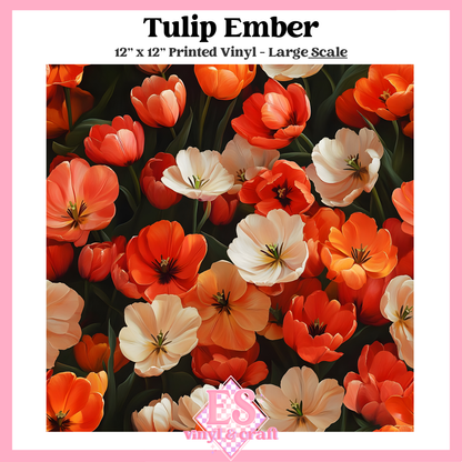 Tulip Ember - Small or Large Scale Options - 12" x 12" Sheet image 2