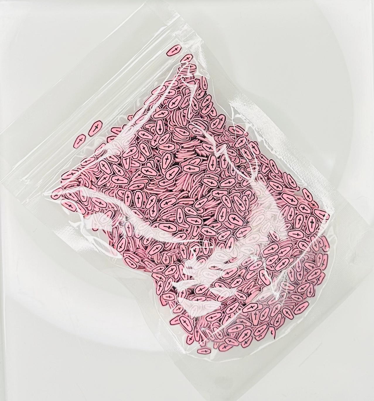 Pink Coffins - Polymer Clay Slices image 1