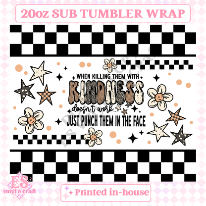 Kindness - Full 20oz Tumbler Sublimation Print image 1