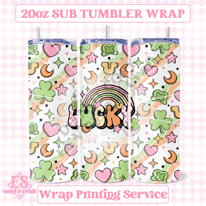Lucky - Full 20oz Tumbler Sublimation Ready Print image 0