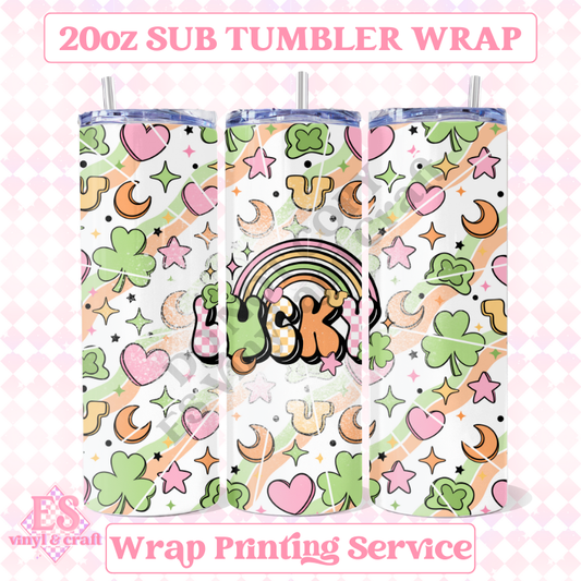 Lucky - Full 20oz Tumbler Sublimation Ready Print image 0