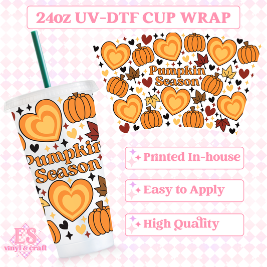 Pumpkin Season - UVDTF 24oz Cold Cup Wrap image 0