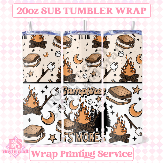 Campfires - Full 20oz Tumbler Sublimation Print image 0