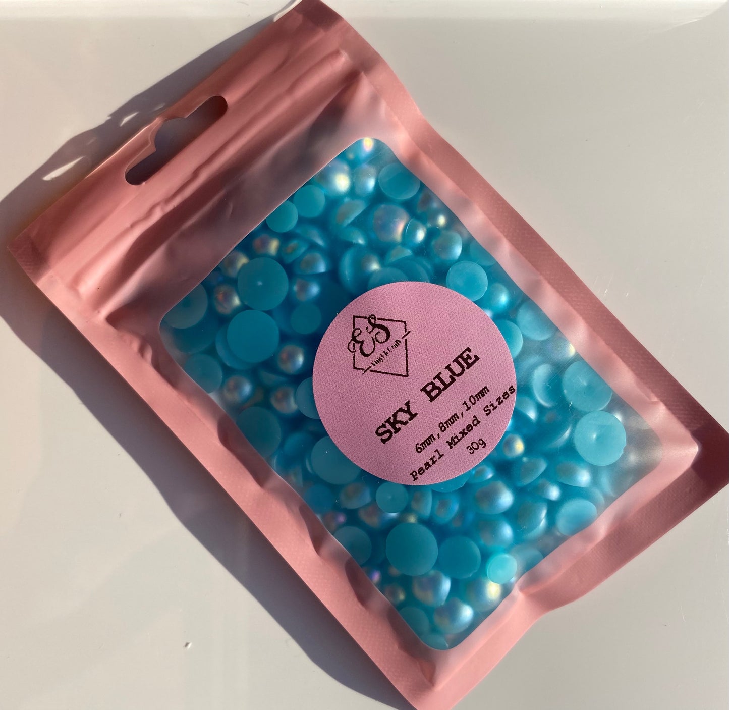 Sky Blue  - Pearl Mix 6mm, 8mm & 10mm image 1