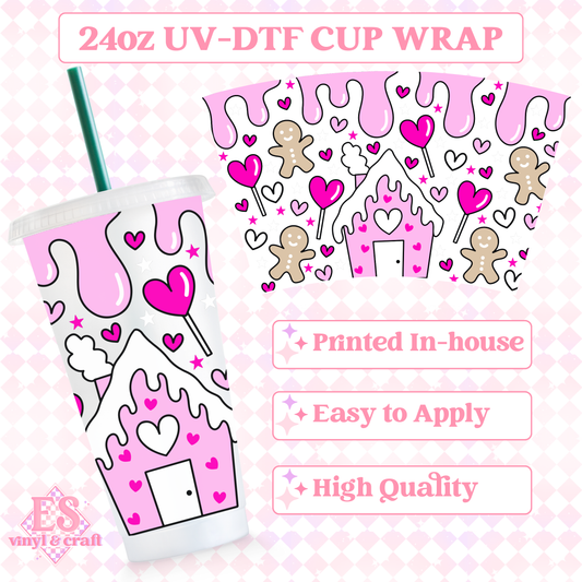 Gingerbread - UVDTF 24oz Cold Cup Wrap image 0