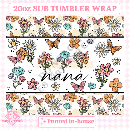 Grandma or Nana - Full 20oz Tumbler Sublimation Print image 3