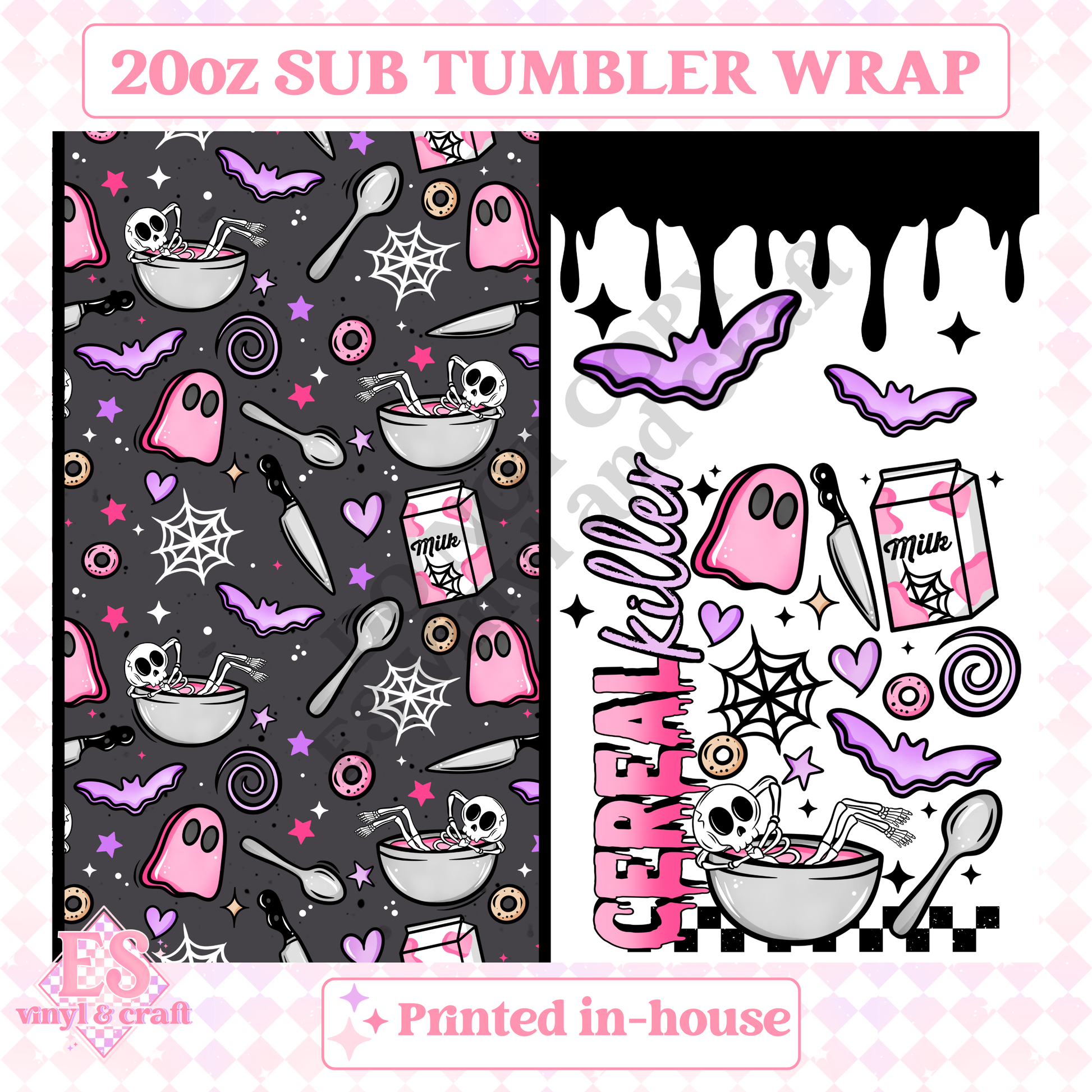 Cereal Killer - Full 20oz Tumbler Sublimation Print image 1