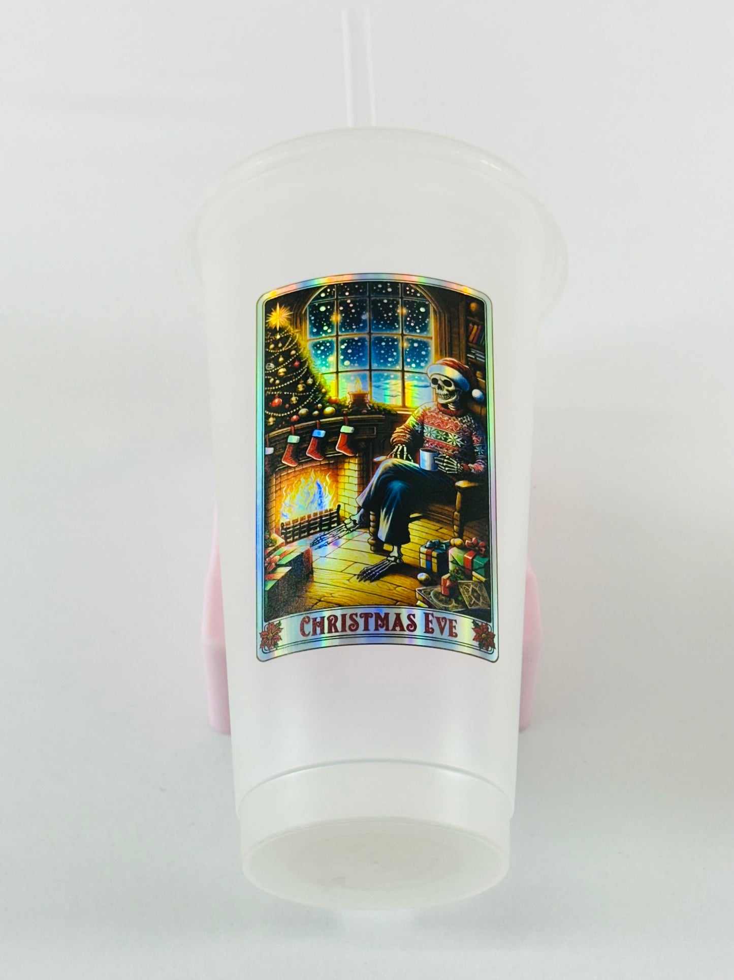 Christmas Tarot Card Decals - Holographic Rainbow Silver image 4