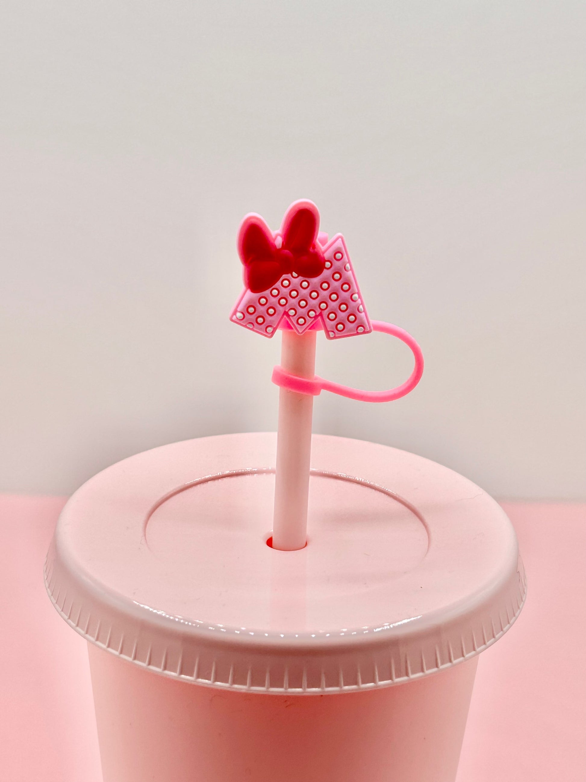 Straw Topper - Dotty Bow image 0
