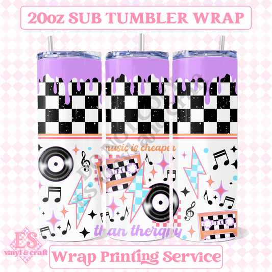 Music Therapy - Full 20oz Tumbler Sublimation Print image 0